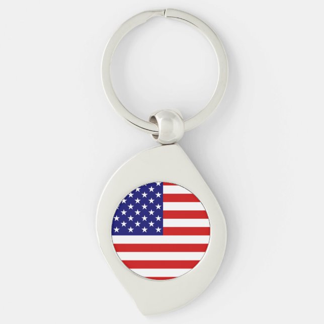 USA Flag kccnt Key Ring (Front)