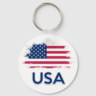 USA Flag Key Ring