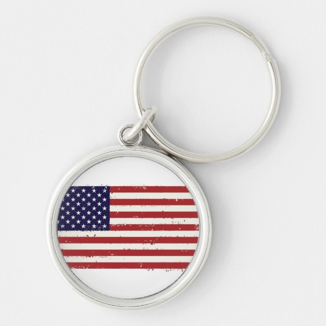 USA flag Key Ring (Front)