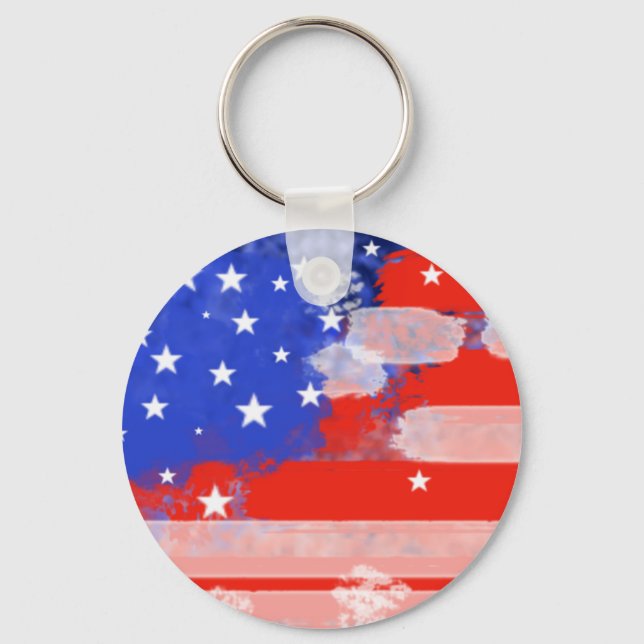 USA flag Key Ring (Front)