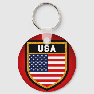 USA Flag Key Ring