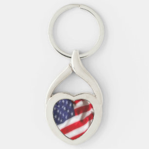USA Flag Key Ring