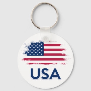USA Flag Key Ring
