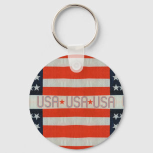 USA Flag Key Ring