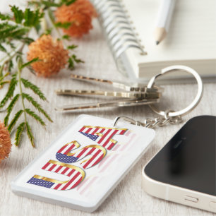 USA Flag Keychain