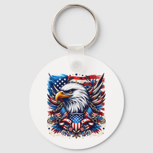 USA Flag Keychain (Front)