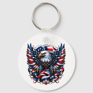 USA Flag Keychain