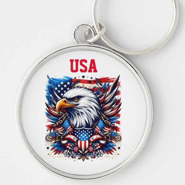 USA Flag Keychain (Front)