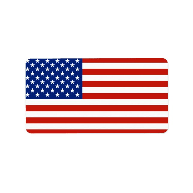 USA flag Label (Front)
