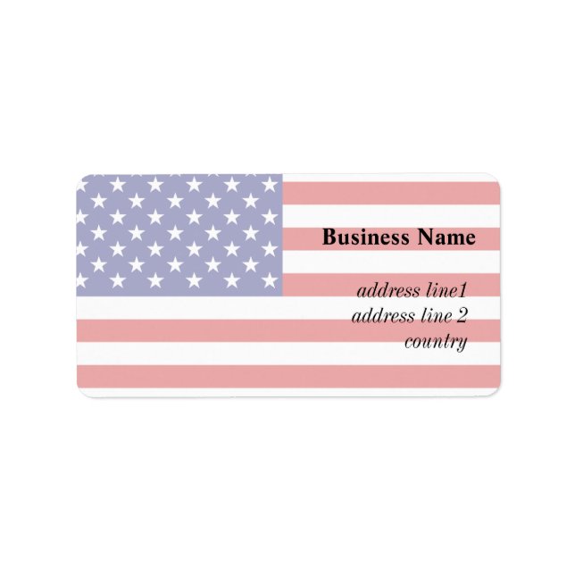 USA flag Label (Front)