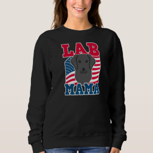Usa Flag Labrador Mama Lab Mum Sweatshirt