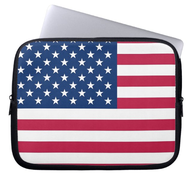 USA Flag Laptop Sleeve (Front)