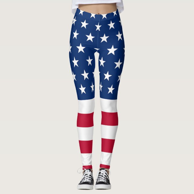 Usa Flag Leggings (Front)