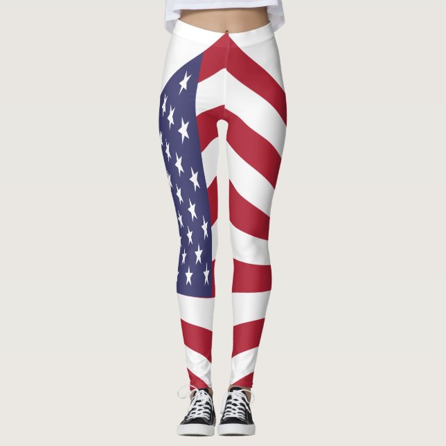 USA Flag Leggings (Front)