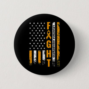 Usa Flag Leukaemia Awareness Cancer Survivor Gift  6 Cm Round Badge