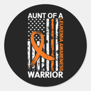 USA Flag Leukaemia Awareness Month US American For Classic Round Sticker