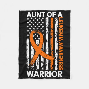 Usa Flag Leukaemia Awareness Month Us American For Fleece Blanket