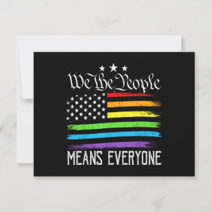 USA Flag LGBTQ Equality We the People Means Everyo Save The Date