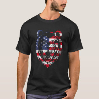 USA Flag Lion Patriot United States of America T-Shirt