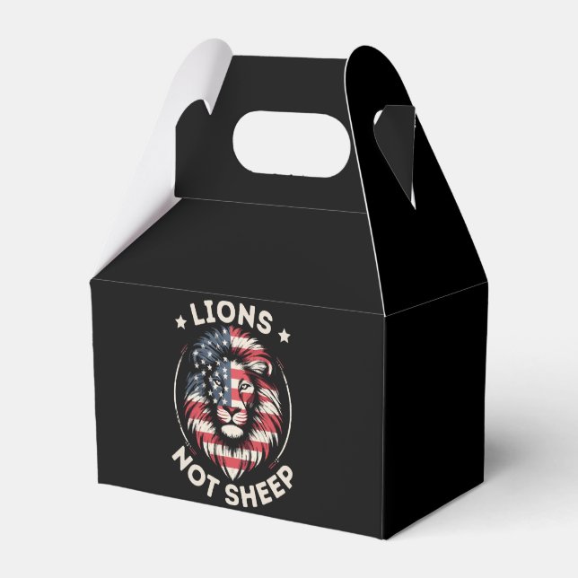 USA FLAG , LIONS NOT SHEEP FAVOUR BOX (Front Side)