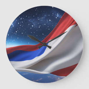 USA Flag Logo Wall Clock