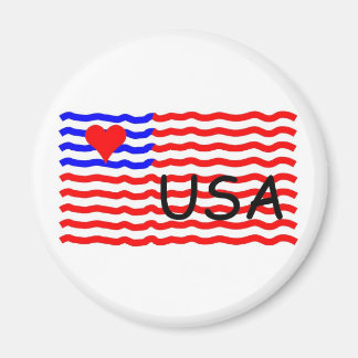 USA FLAG -LOVE MAGNET