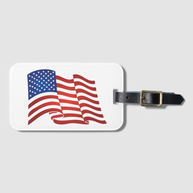 USA flag Luggage Tag (Front Horizontal)