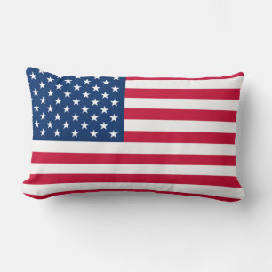USA Flag Lumbar Pillow