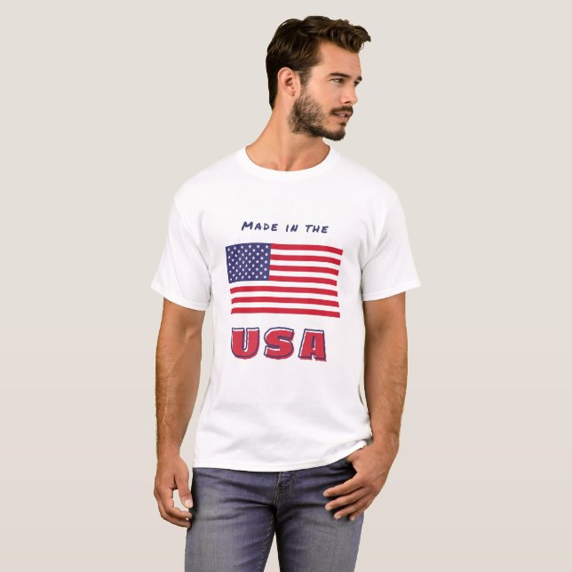 USA flag Men's T-shirt (Front Full)