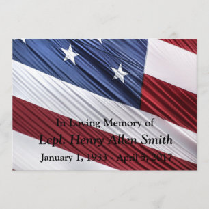 USA Flag Military Memorial Service Announcement