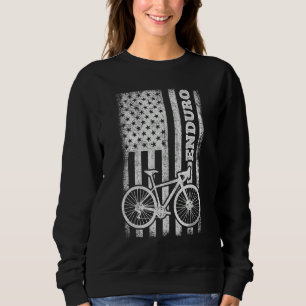 Usa Flag Mountain Bike Independence Day Patriot Fl Sweatshirt