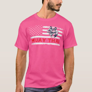 Usa Flag Muay Thai American Patriot Muay Thai Figh T-Shirt