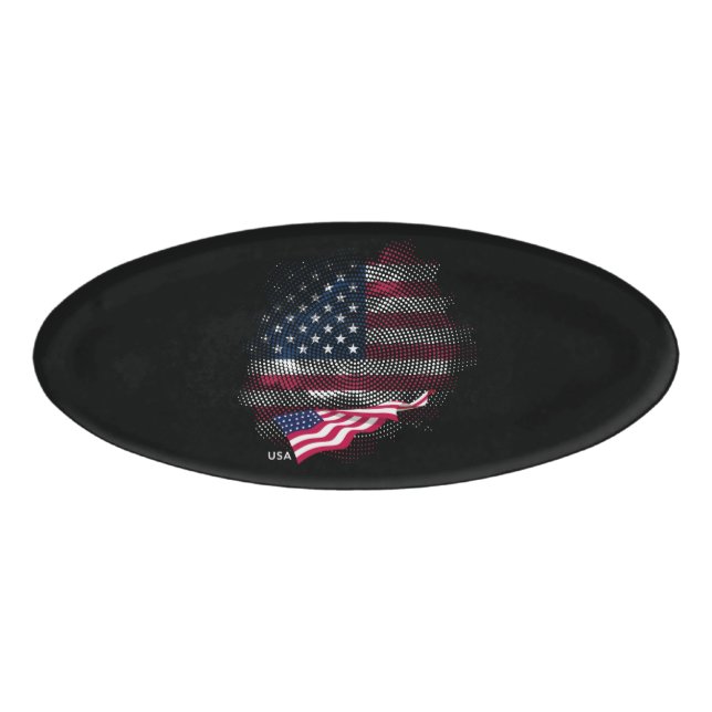 USA flag Name Tag (Front)