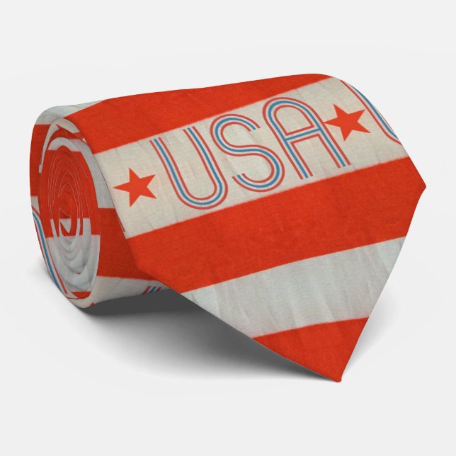 USA Flag Necktie (Rolled)