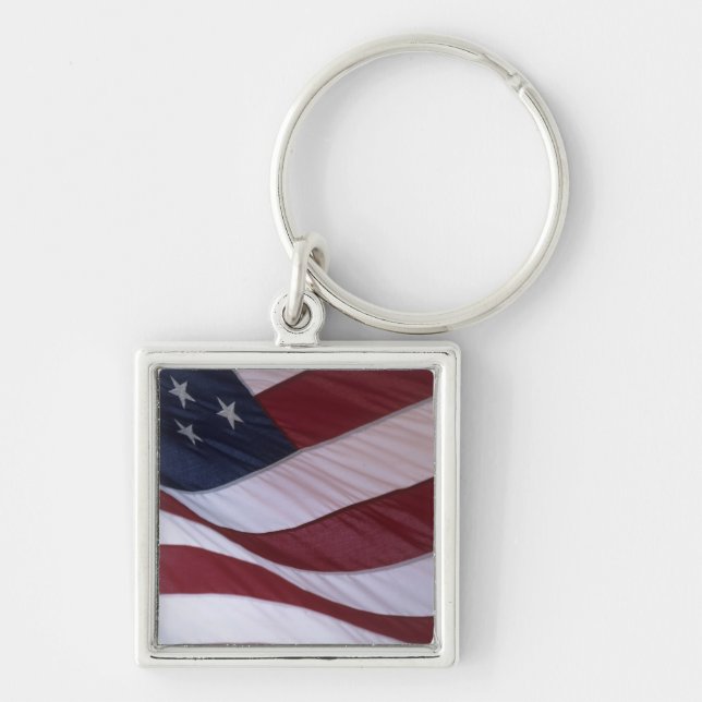USA flag, North Carolina, USA Key Ring (Front)