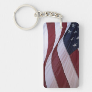 USA flag, North Carolina, USA Key Ring