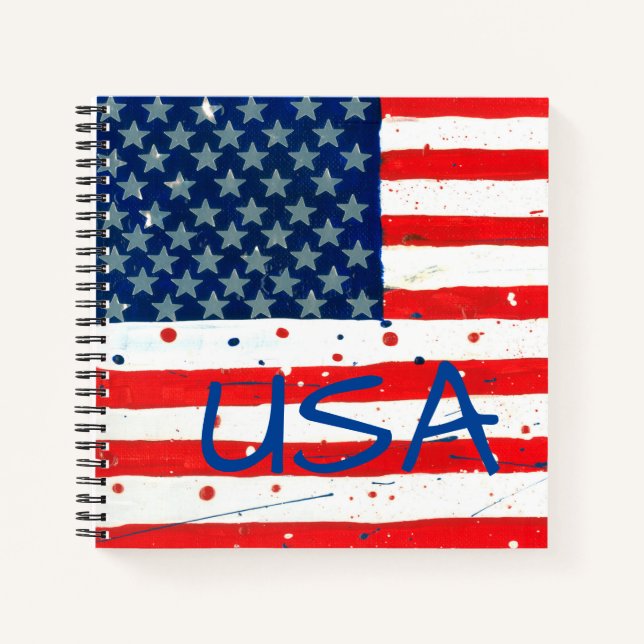 USA Flag Notebook (Front)