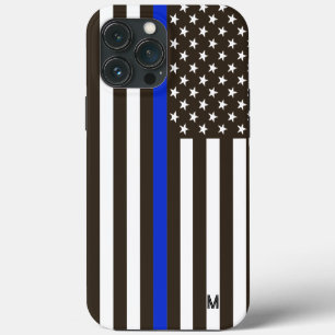 *~* USA Flag Old Glory Patriotic Thin Blue Line iPhone 13 Pro Max Case