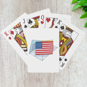USA Flag On A Card