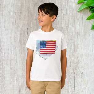 USA Flag On A Card T-Shirt