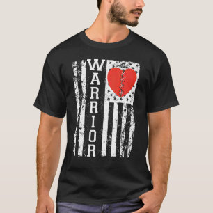 USA Flag Open Heart Surgery Recovery Distressed T-Shirt