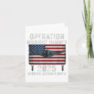 Usa Flag Operation Midnight Hammer B-2 Stealth Bom Card