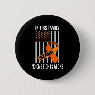 USA Flag Orange Ribbon Products Leukaemia Awarenes 6 Cm Round Badge