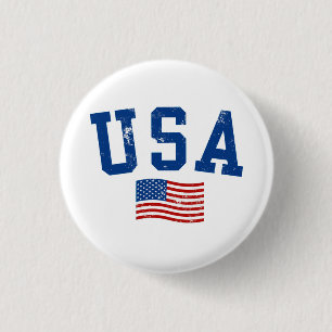 USA Flag Patriotic 4th of july 3 Cm Round Badge