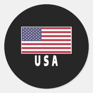 Usa Flag Patriotic 4Th Of July America Day Of Inde Classic Round Sticker