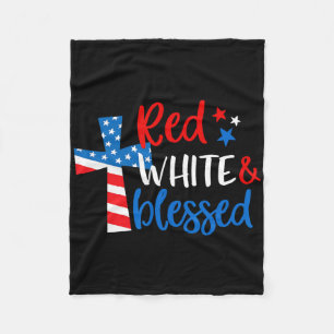 Usa Flag Patriotic 4th Of July America Day Of Inde Fleece Blanket
