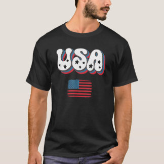 USA Flag Patriotic 4th of July America day of Inde T-Shirt