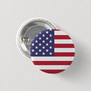 USA Flag Patriotic American Flag Stars and Stripes 3 Cm Round Badge