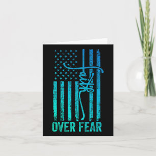 Usa Flag Patriotic American Gift Usa Faith Over Fe Card