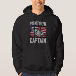 Usa Flag Patriotic Boat Captain American Pontoon C Hoodie